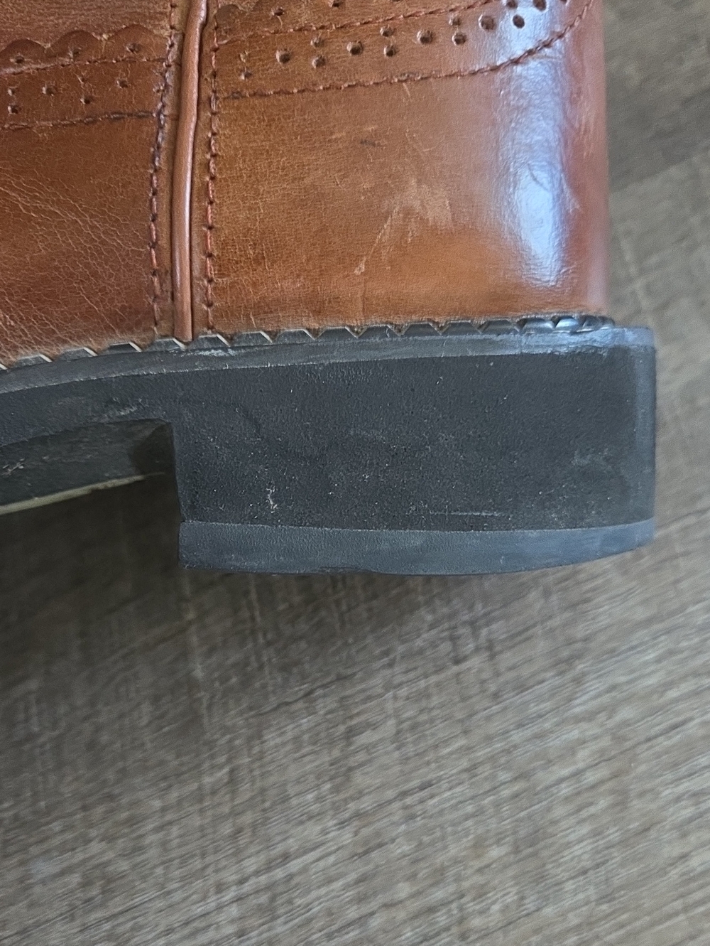 Ariat Tan and Light Blue Leather Western Boot Interior - Picture 11 of 13
